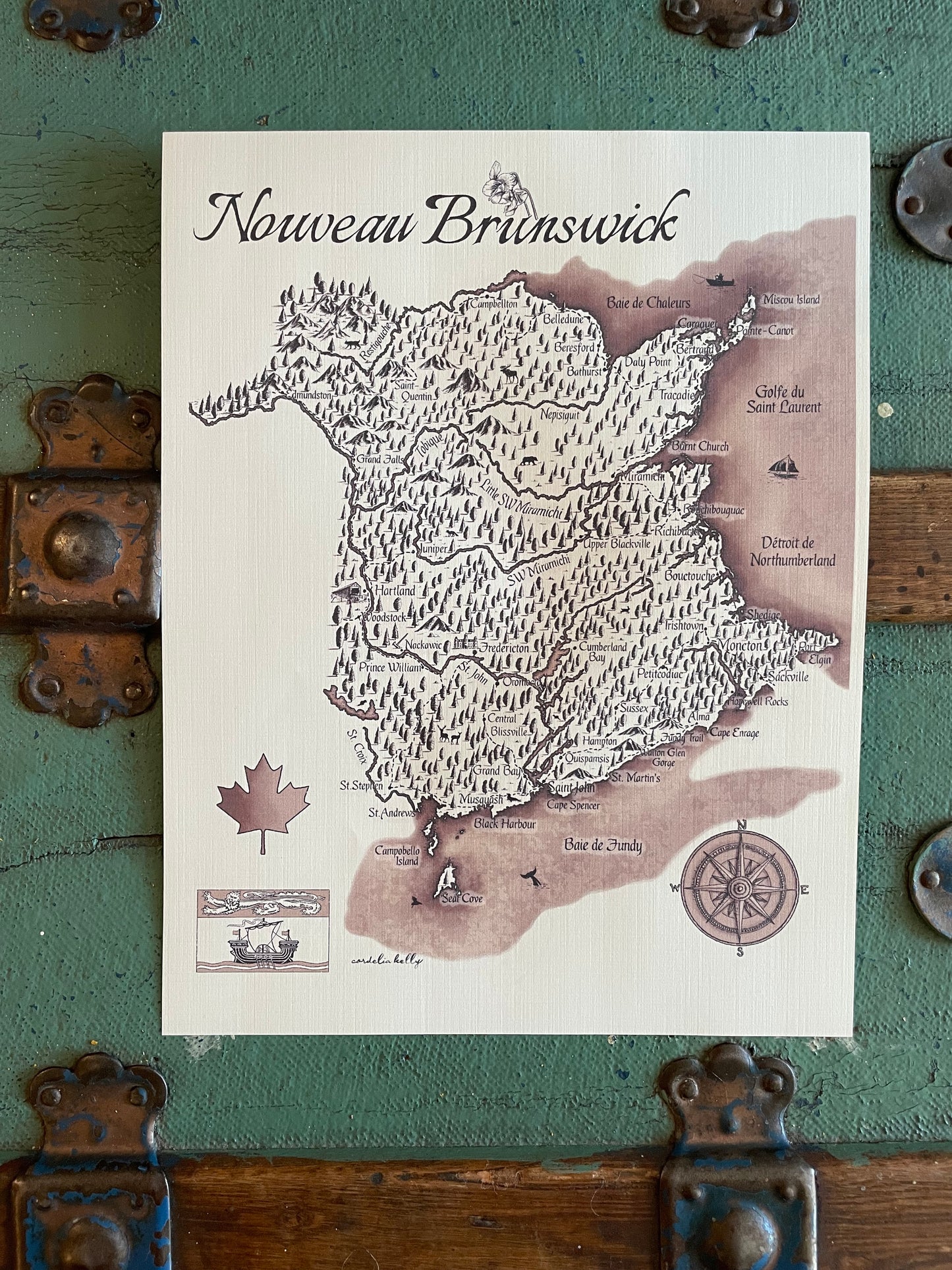 Vielle Carte de Nouveau Brunswick