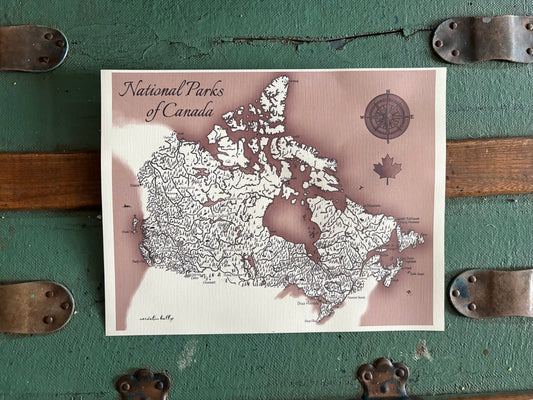 National Parks of Canada map